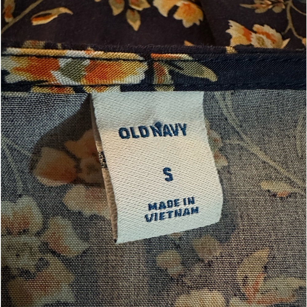 Old navy Navy floral longsleeve dress size S - Picture 10 of 11
